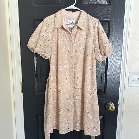 Sam Edelman Blush Eyelet Dress - Picture 1 of 4